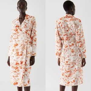 COS Orange Tailored Wrap Dress EUR 32 XS